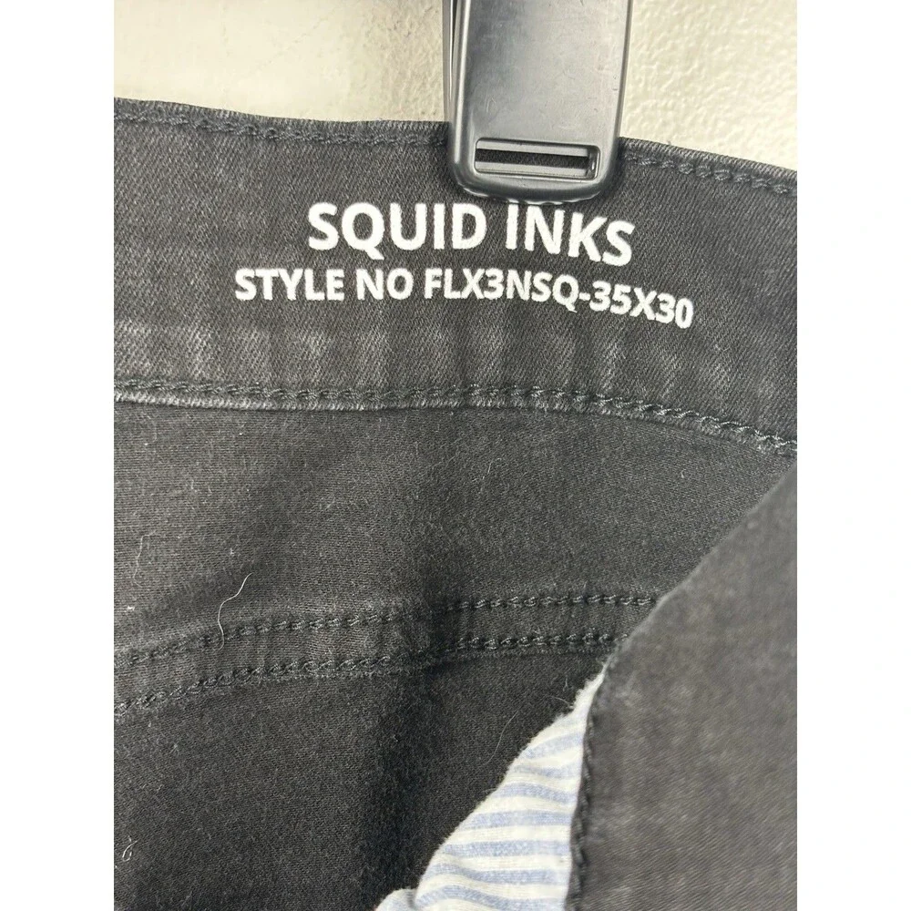 Mugsy Jeans Mens Black Denim Stretch Performance Squid Ink FLX3NSQ-35x30